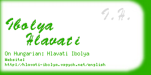 ibolya hlavati business card